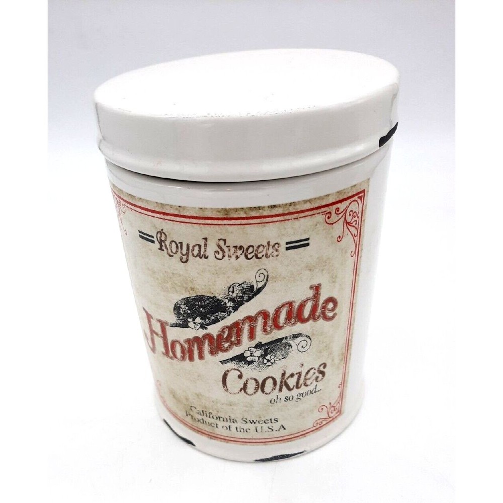 Royal Sweets Bakery Calif Sweets USA Vintage Style 6.5" Ceramic Cookie Jar